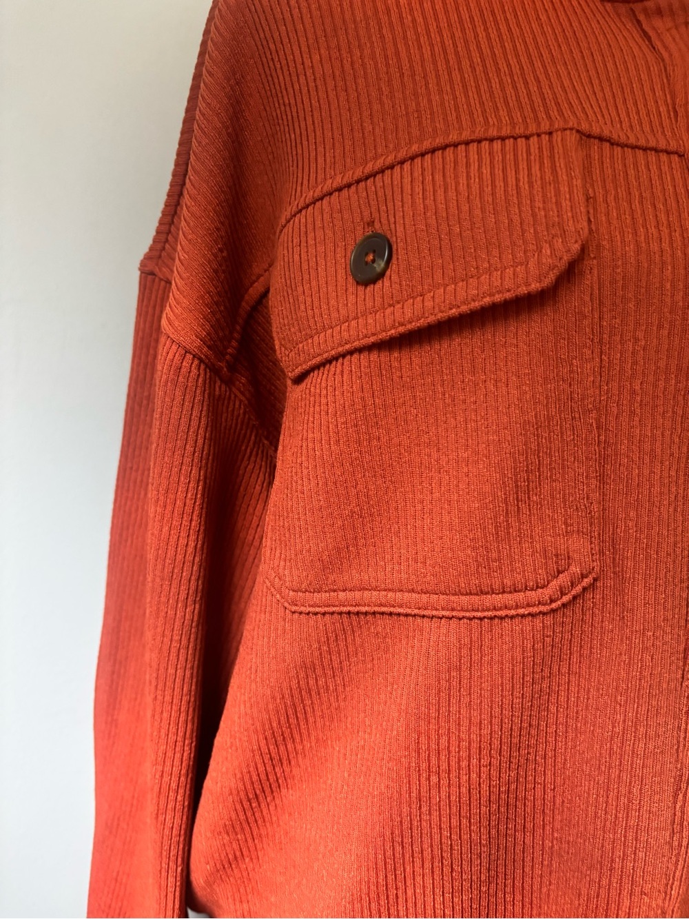 Rust Button-Front Hooded Jacket - Picture 6 of 9